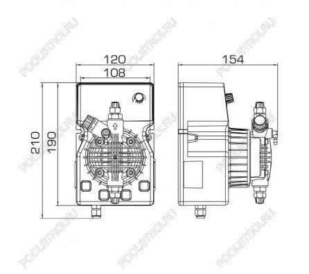 Насос дозир. мембранный DLX-CC/M 2-20 230V