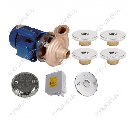 Гидромассаж Фитстар Standard 8697120 (220 В, 1,5 Квт) компл: насос, блок упр., 4 форсунки, 1 водозабор, пьезокнопка